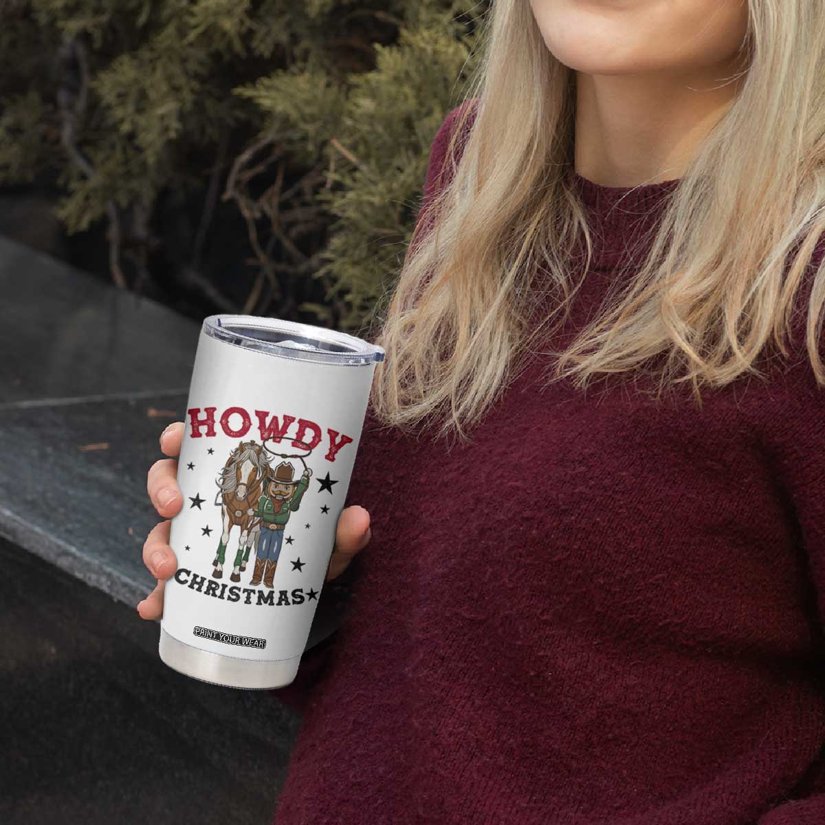 Funny Nutcracker Cowboy Howdy Christmas Tumbler Cup Western Holiday Gift TS12 Print Your Wear
