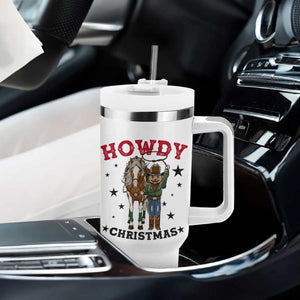 Funny Nutcracker Cowboy Howdy Christmas Tumbler With Handle Western Holiday Gift TS12 Print Your Wear