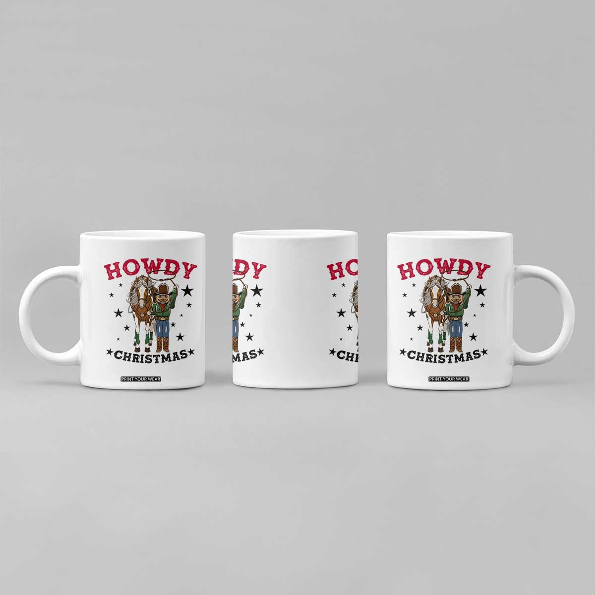 Funny Nutcracker Cowboy Howdy Christmas Coffee Mug Western Holiday Gift TS12 Print Your Wear