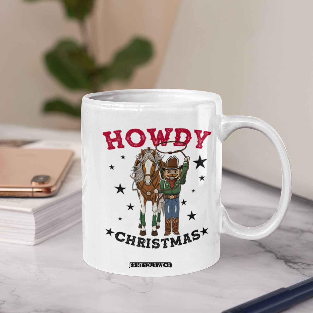 Funny Nutcracker Cowboy Howdy Christmas Coffee Mug Western Holiday Gift TS12 Print Your Wear