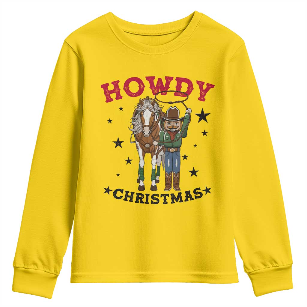 Funny Nutcracker Cowboy Howdy Christmas Youth Sweatshirt Western Holiday Gift TS12 Daisy Print Your Wear