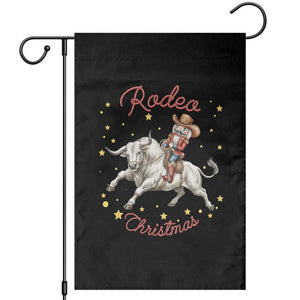 Funny Nutcracker Bull Riding Rodeo Christmas Garden Flag Western Holiday Gift TS12 Black Print Your Wear