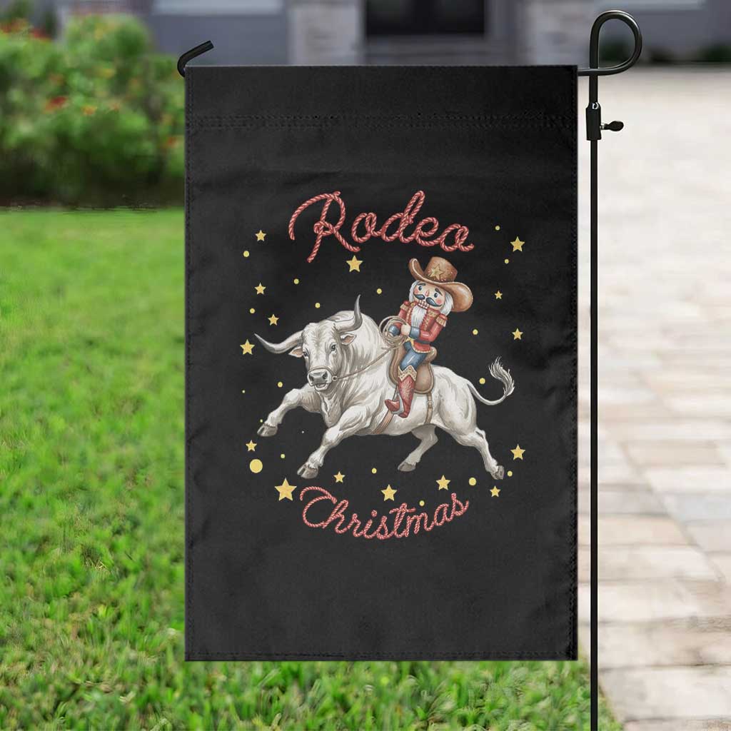 Funny Nutcracker Bull Riding Rodeo Christmas Garden Flag Western Holiday Gift TS12 Print Your Wear