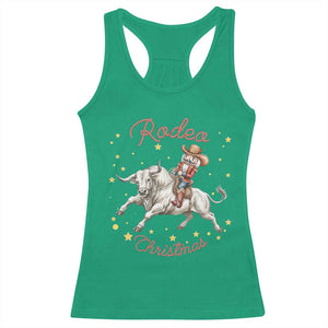Funny Nutcracker Bull Riding Rodeo Christmas Racerback Tank Top Western Holiday Gift TS12 Irish Green Print Your Wear
