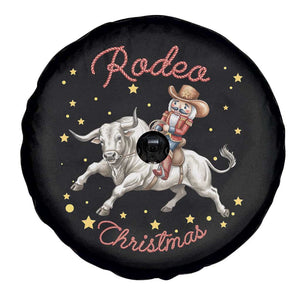 Funny Nutcracker Bull Riding Rodeo Christmas Spare Tire Cover Western Holiday Gift TS12 Print Your Wear