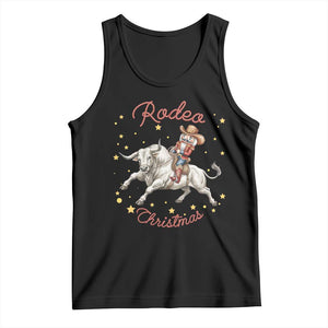 Funny Nutcracker Bull Riding Rodeo Christmas Tank Top Western Holiday Gift TS12 Black Print Your Wear