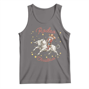 Funny Nutcracker Bull Riding Rodeo Christmas Tank Top Western Holiday Gift TS12 Deep Heather Print Your Wear