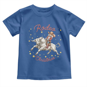 Funny Nutcracker Bull Riding Rodeo Christmas Toddler T Shirt Western Holiday Gift TS12 Royal Blue Print Your Wear