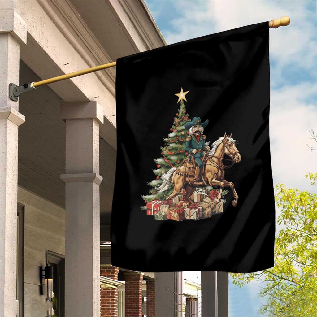 Funny Nutcracker Riding Horse Garden Flag Western Life Christmas Gift TS12 Print Your Wear