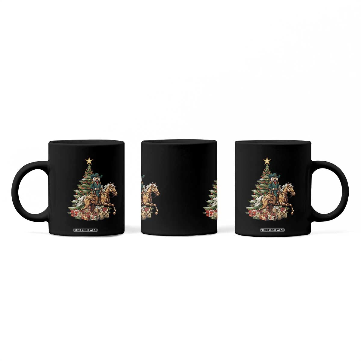 Funny Nutcracker Riding Horse Coffee Mug Western Life Christmas Gift TS12 Print Your Wear