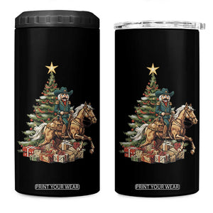 Funny Nutcracker Riding Horse 4 in 1 Can Cooler Tumbler Western Life Christmas Gift TS12 One Size: 16 oz Black Print Your Wear