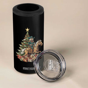 Funny Nutcracker Riding Horse 4 in 1 Can Cooler Tumbler Western Life Christmas Gift TS12 Print Your Wear