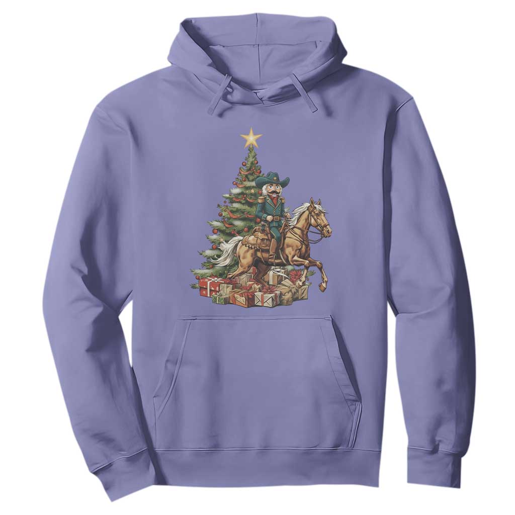 Funny Nutcracker Riding Horse Hoodie Western Life Christmas Gift TS12 Violet Print Your Wear