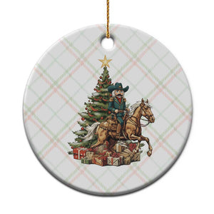 Funny Nutcracker Riding Horse Ceramic Ornament Western Life Christmas Gift TS12 1pc Christmas Plaid Print Your Wear