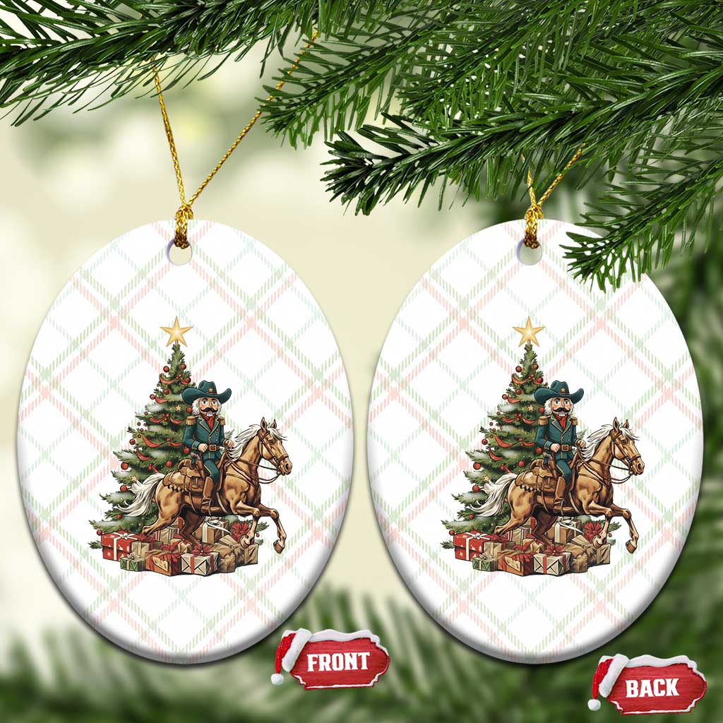 Funny Nutcracker Riding Horse Ceramic Ornament Western Life Christmas Gift TS12 Print Your Wear