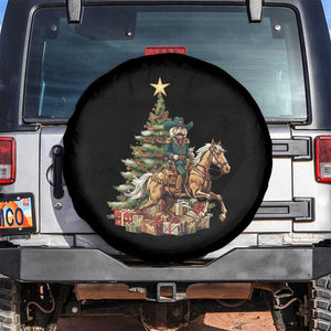 Funny Nutcracker Riding Horse Spare Tire Cover Western Life Christmas Gift TS12 No hole Black Print Your Wear