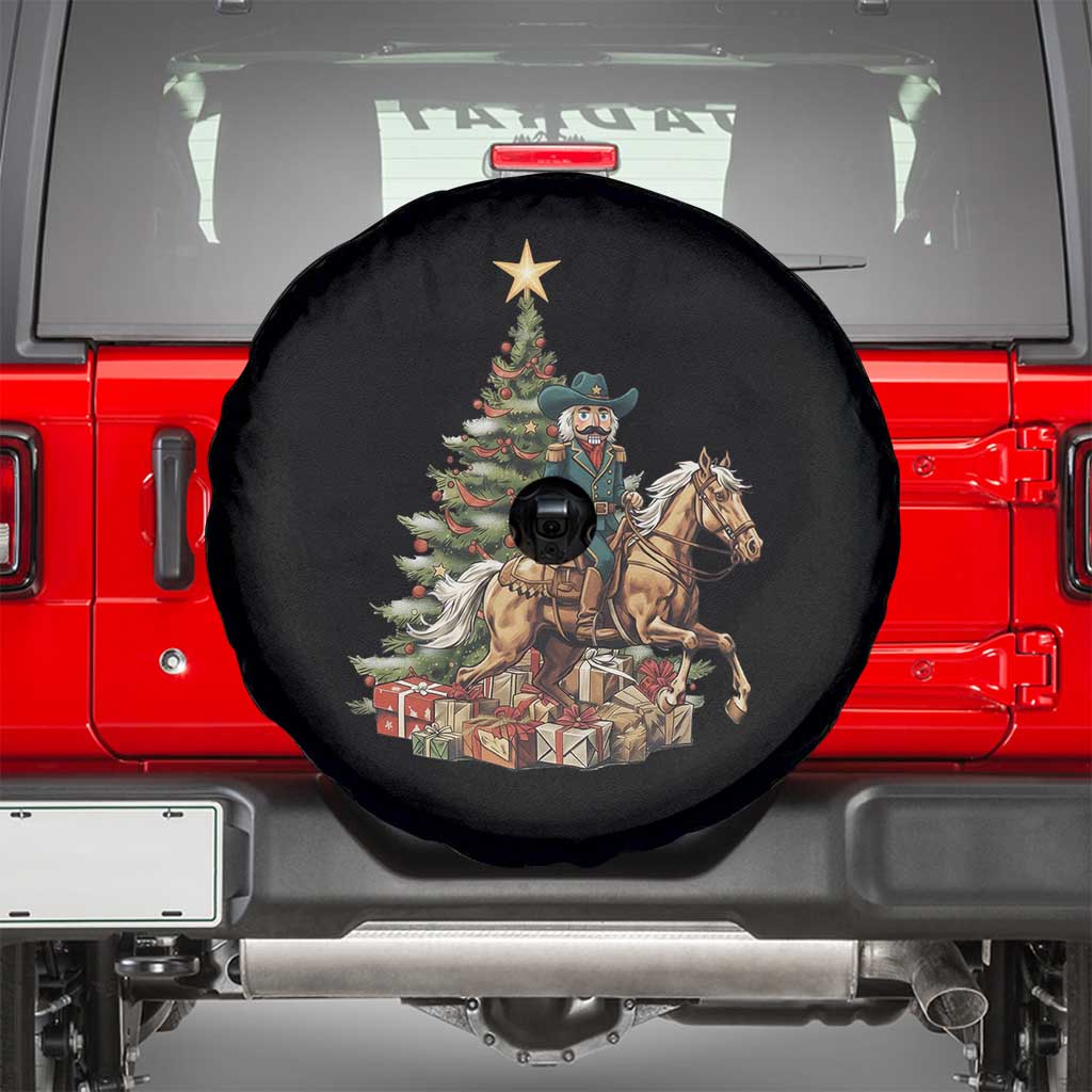 Funny Nutcracker Riding Horse Spare Tire Cover Western Life Christmas Gift TS12 Black Print Your Wear
