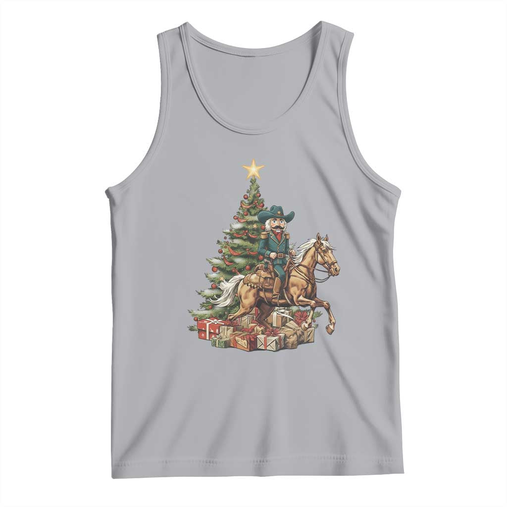 Funny Nutcracker Riding Horse Tank Top Western Life Christmas Gift TS12 Athletic Heather Print Your Wear
