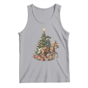 Funny Nutcracker Riding Horse Tank Top Western Life Christmas Gift TS12 Athletic Heather Print Your Wear