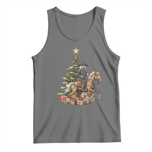 Funny Nutcracker Riding Horse Tank Top Western Life Christmas Gift TS12 Black Heather Print Your Wear