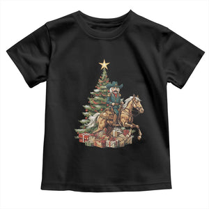 Funny Nutcracker Riding Horse Toddler T Shirt Western Life Christmas Gift TS12 Black Print Your Wear