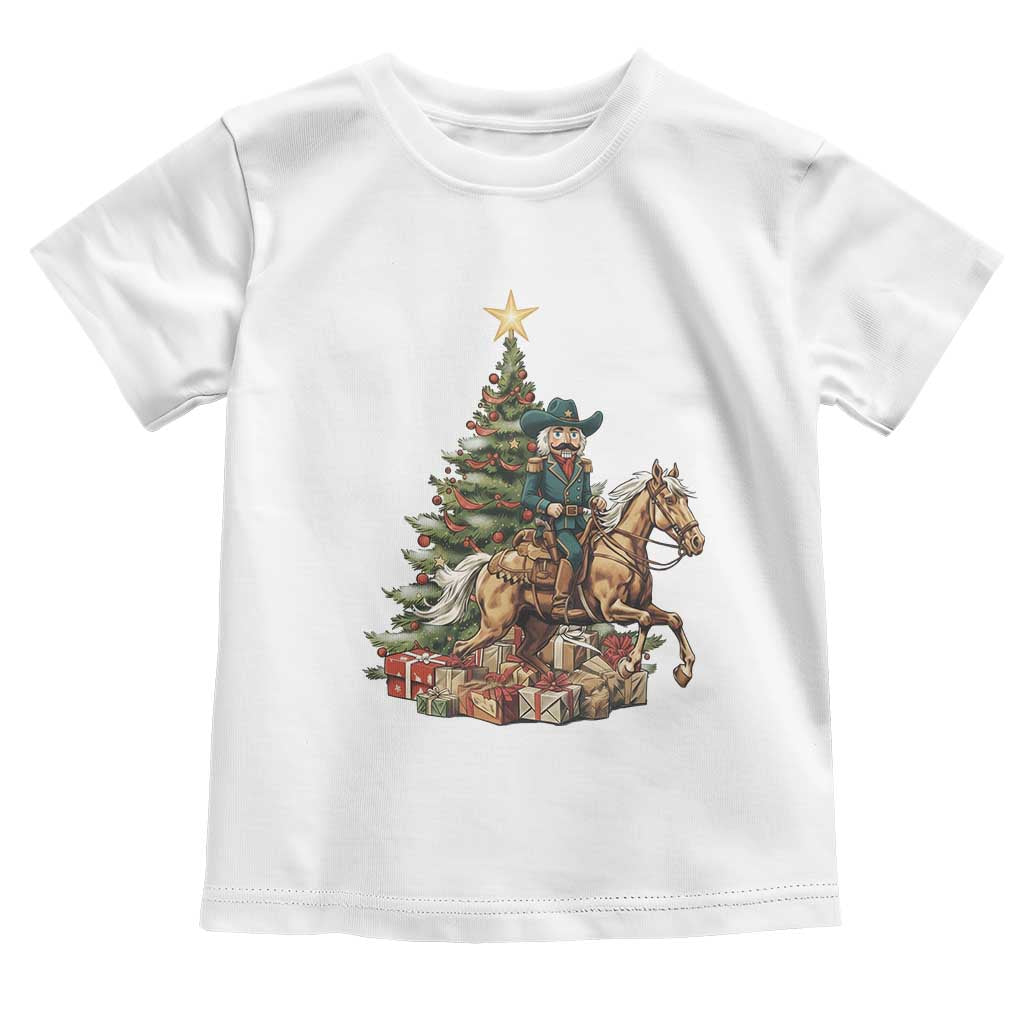 Funny Nutcracker Riding Horse Toddler T Shirt Western Life Christmas Gift TS12 White Print Your Wear