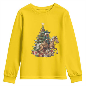 Funny Nutcracker Riding Horse Youth Sweatshirt Western Life Christmas Gift TS12 Daisy Print Your Wear