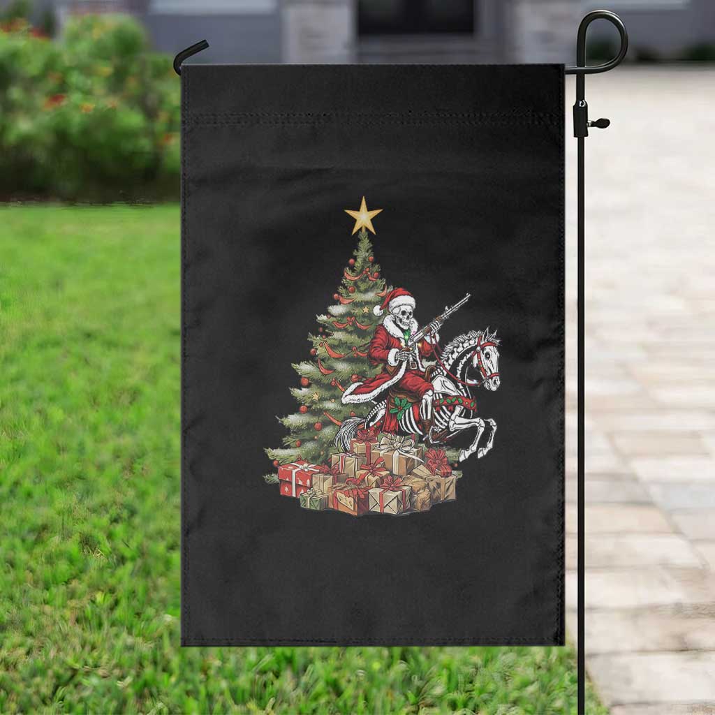 Outlaw Cowboy On Skeleton Horse Garden Flag Dark Western Christmas TS12 Print Your Wear