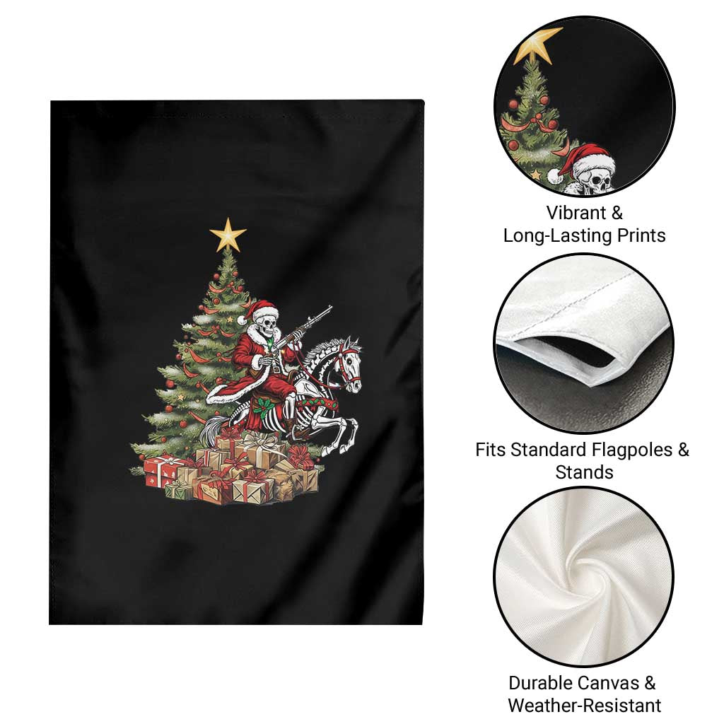 Outlaw Cowboy On Skeleton Horse Garden Flag Dark Western Christmas TS12 Print Your Wear