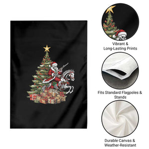 Outlaw Cowboy On Skeleton Horse Garden Flag Dark Western Christmas TS12 Print Your Wear