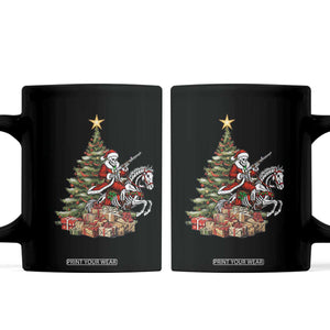 Outlaw Cowboy On Skeleton Horse Coffee Mug Dark Western Christmas TS12 Black Print Your Wear