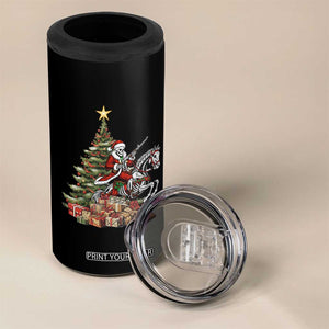 Outlaw Cowboy On Skeleton Horse 4 in 1 Can Cooler Tumbler Dark Western Christmas TS12 Print Your Wear