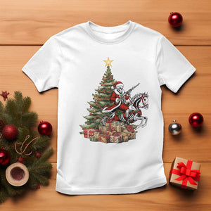 Outlaw Cowboy On Skeleton Horse T Shirt Dark Western Christmas TS12 White Print Your Wear