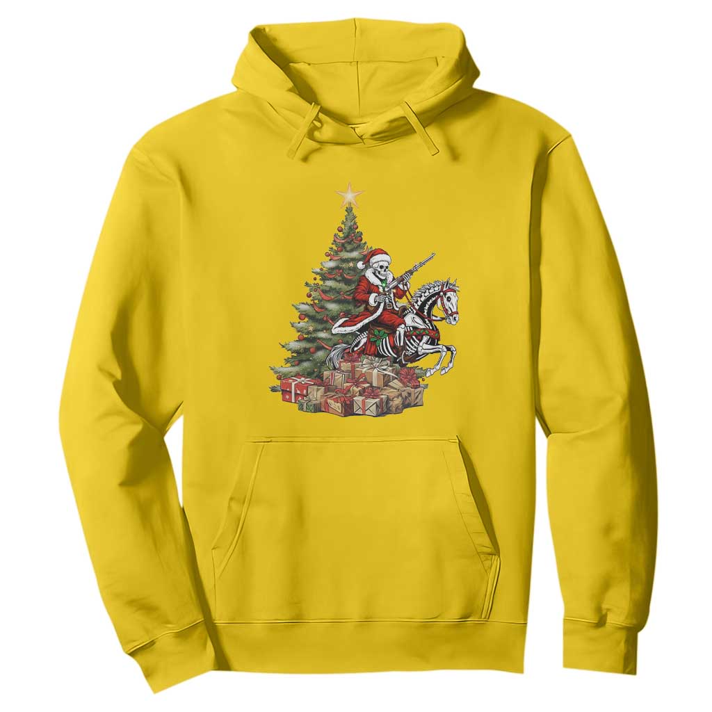 Outlaw Cowboy On Skeleton Horse Hoodie Dark Western Christmas TS12 Daisy Print Your Wear