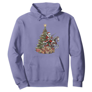 Outlaw Cowboy On Skeleton Horse Hoodie Dark Western Christmas TS12 Violet Print Your Wear