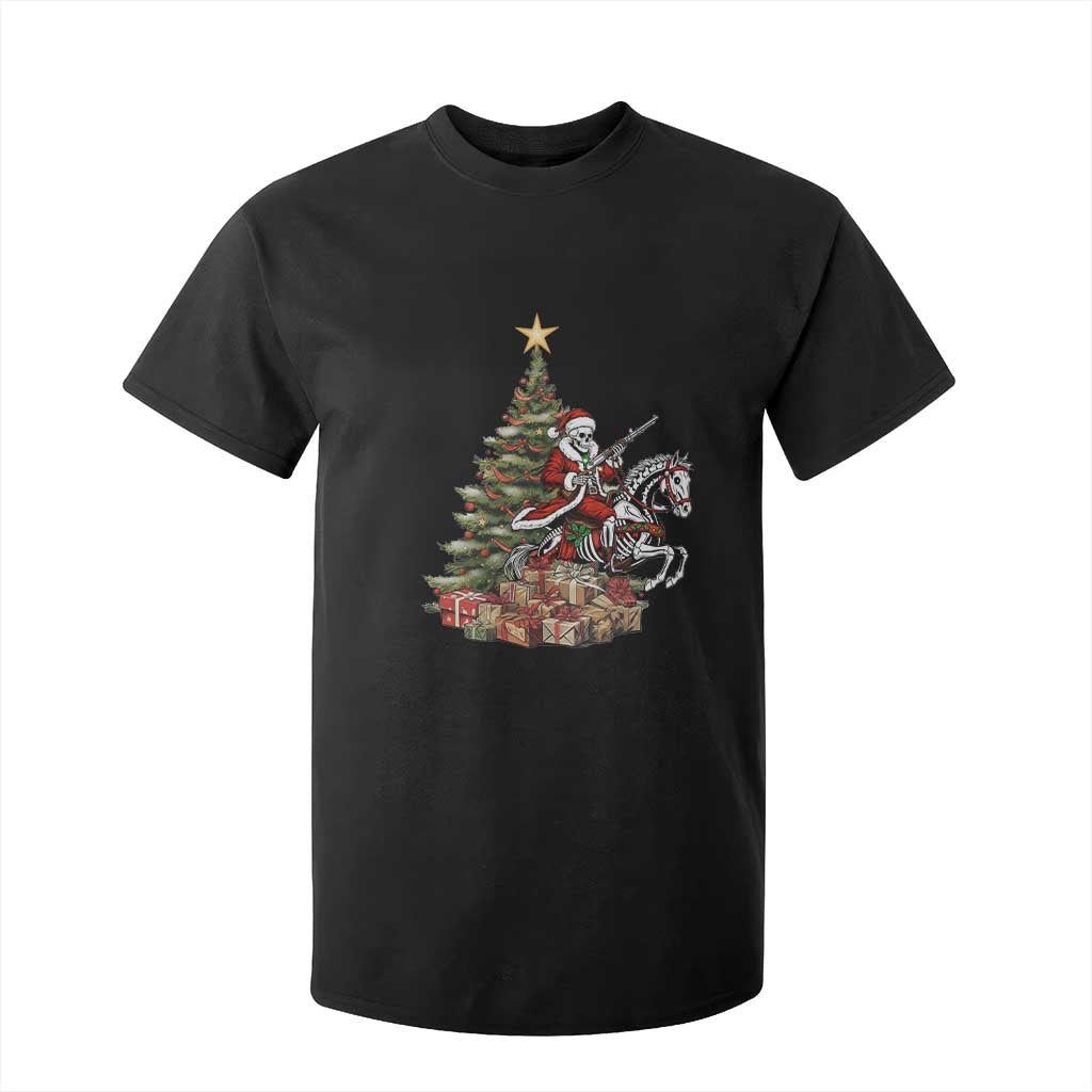 Outlaw Cowboy On Skeleton Horse T Shirt For Kid Dark Western Christmas TS12 Black Print Your Wear