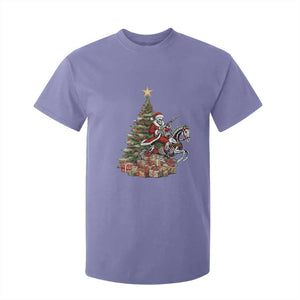 Outlaw Cowboy On Skeleton Horse T Shirt For Kid Dark Western Christmas TS12 Violet Print Your Wear