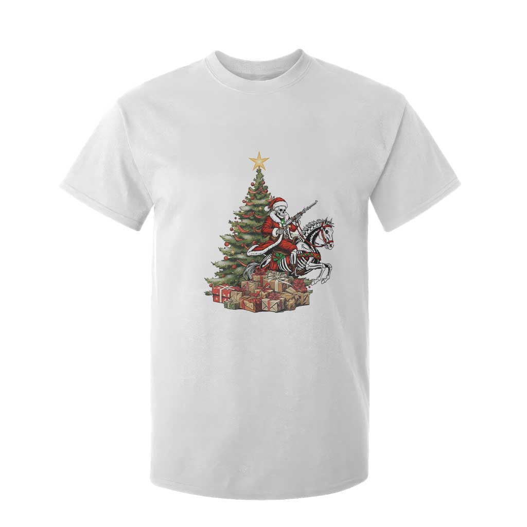Outlaw Cowboy On Skeleton Horse T Shirt For Kid Dark Western Christmas TS12 White Print Your Wear