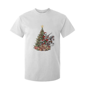 Outlaw Cowboy On Skeleton Horse T Shirt For Kid Dark Western Christmas TS12 White Print Your Wear