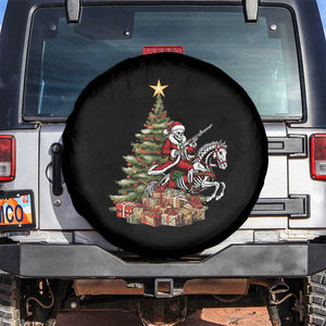 Outlaw Cowboy On Skeleton Horse Spare Tire Cover Dark Western Christmas TS12 No hole Black Print Your Wear