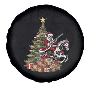 Outlaw Cowboy On Skeleton Horse Spare Tire Cover Dark Western Christmas TS12 Print Your Wear