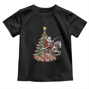 Outlaw Cowboy On Skeleton Horse Toddler T Shirt Dark Western Christmas TS12 Black Print Your Wear