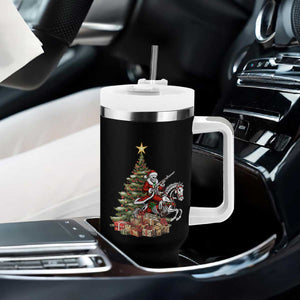 Outlaw Cowboy On Skeleton Horse Tumbler With Handle Dark Western Christmas TS12 Print Your Wear