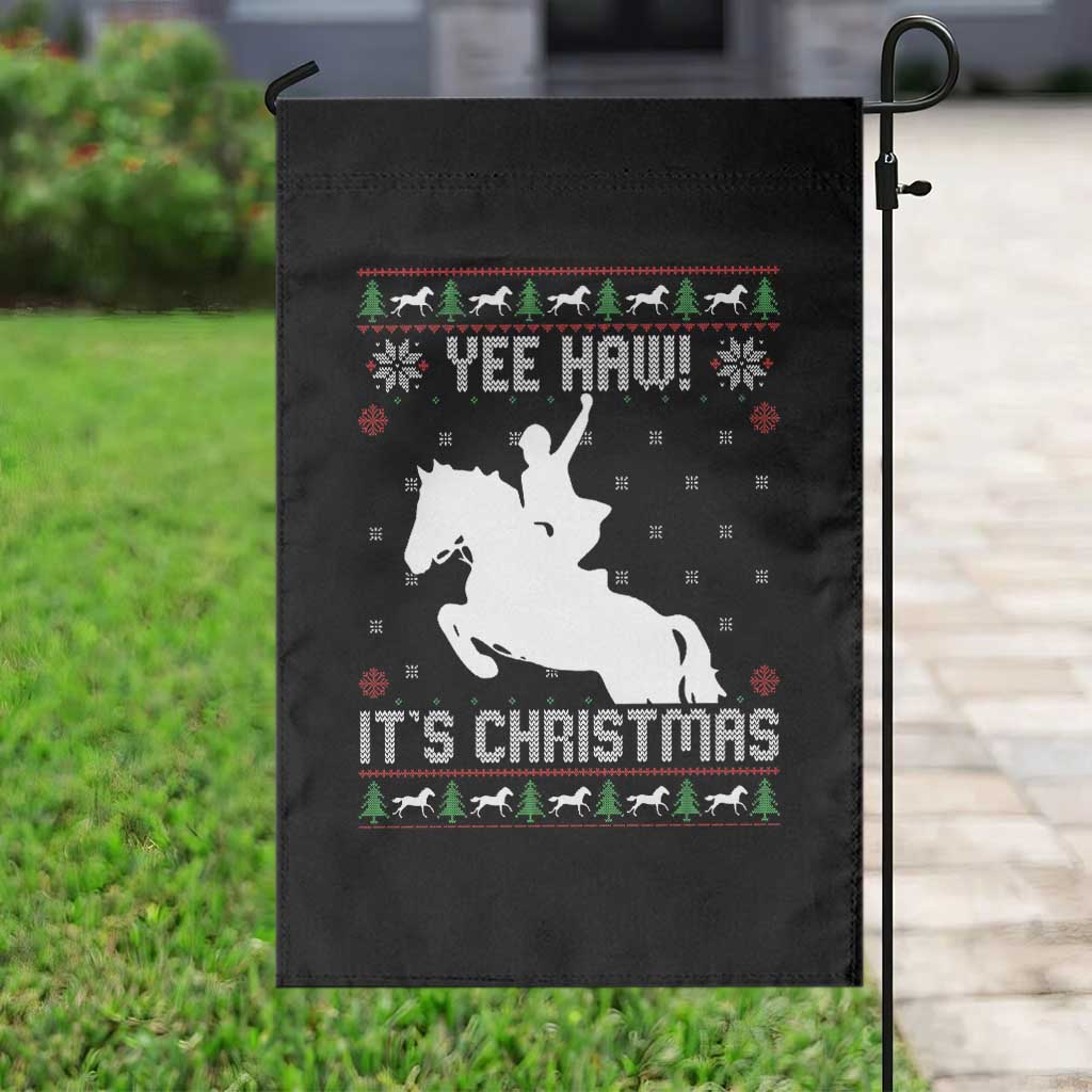 Yee Haw It Is Christmas Garden Flag Funny Ugly Xmas Rodeo Gift For Cowgirl TS12 Print Your Wear