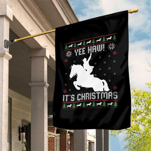 Yee Haw It Is Christmas Garden Flag Funny Ugly Xmas Rodeo Gift For Cowgirl TS12 Print Your Wear