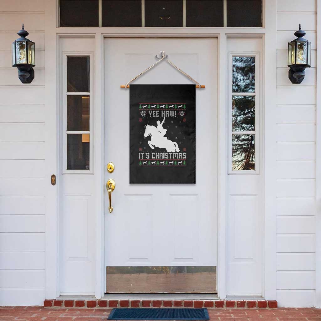 Yee Haw It Is Christmas Garden Flag Funny Ugly Xmas Rodeo Gift For Cowgirl TS12 Print Your Wear