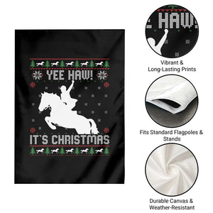 Yee Haw It Is Christmas Garden Flag Funny Ugly Xmas Rodeo Gift For Cowgirl TS12 Print Your Wear