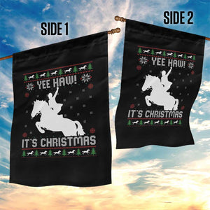 Yee Haw It Is Christmas Garden Flag Funny Ugly Xmas Rodeo Gift For Cowgirl TS12 Print Your Wear
