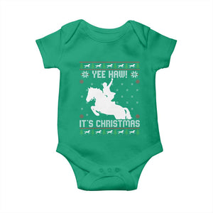 Yee Haw It Is Christmas Baby Onesie Funny Ugly Xmas Rodeo Gift For Cowgirl TS12 Irish Green Print Your Wear