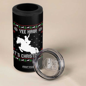 Yee Haw It Is Christmas 4 in 1 Can Cooler Tumbler Funny Ugly Xmas Rodeo Gift For Cowgirl TS12 Print Your Wear
